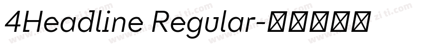 4Headline Regular字体转换